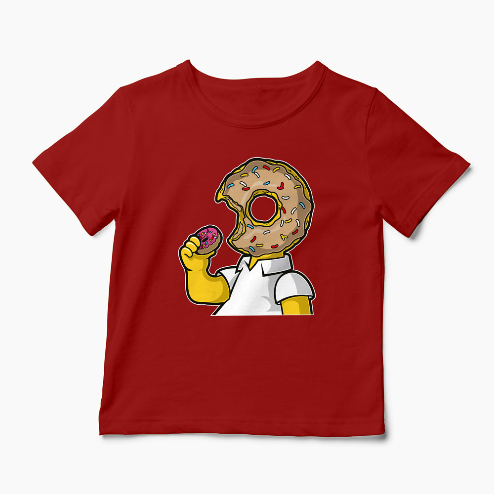 Tricou Homer Love Donut - Copii-Roșu