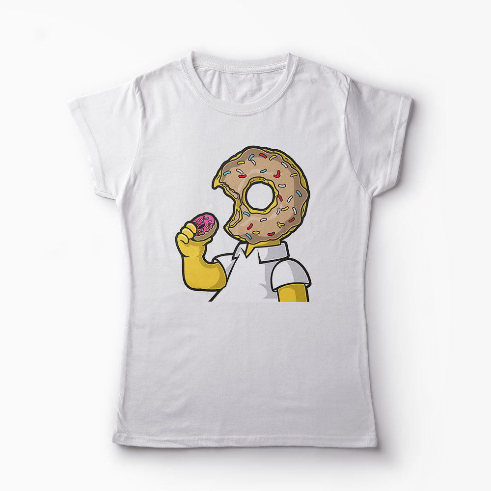 Tricou Homer Love Donut - Femei-Alb