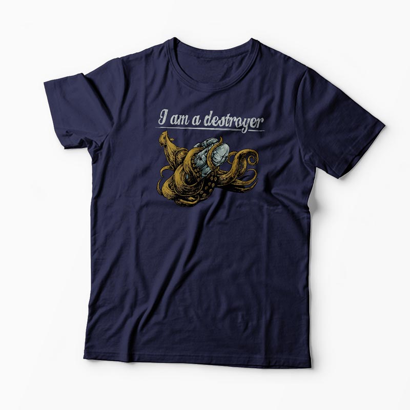 Tricou I Am a Destroyer - Bărbați-Bleumarin