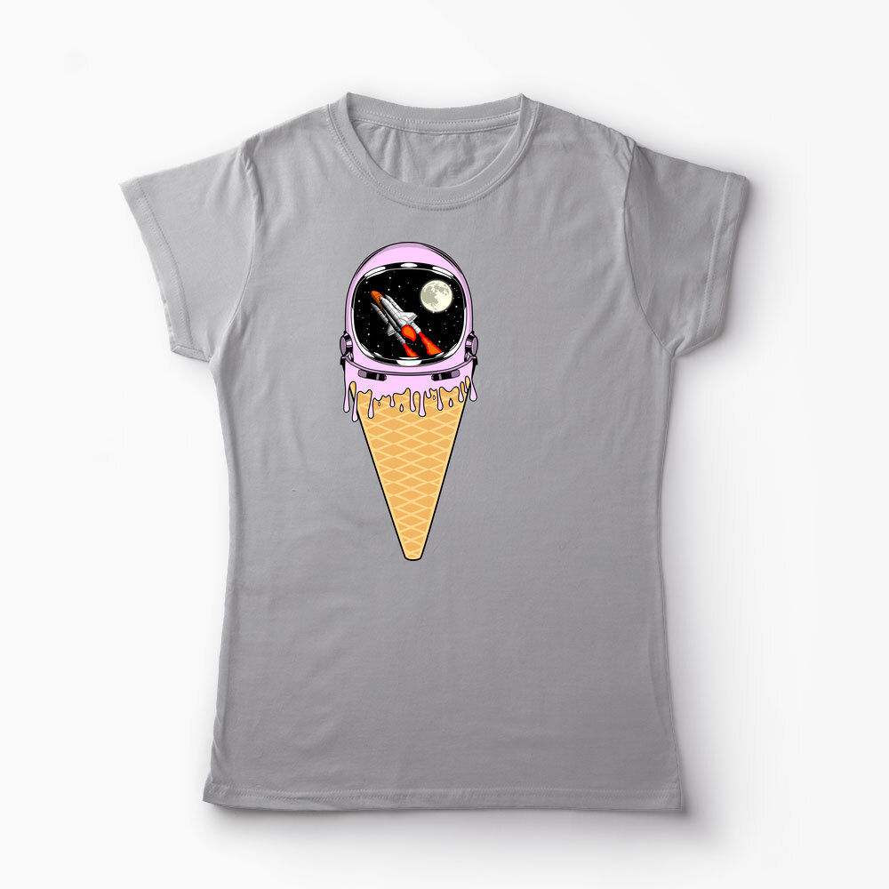 Tricou Înghețată Astronaut - Femei-Gri