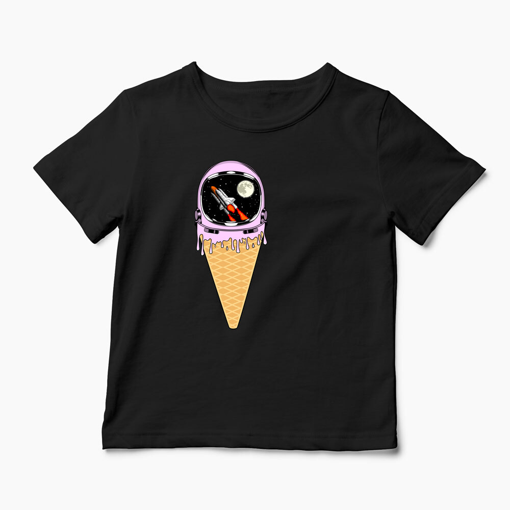 Tricou Înghețată Astronaut - Copii-Negru