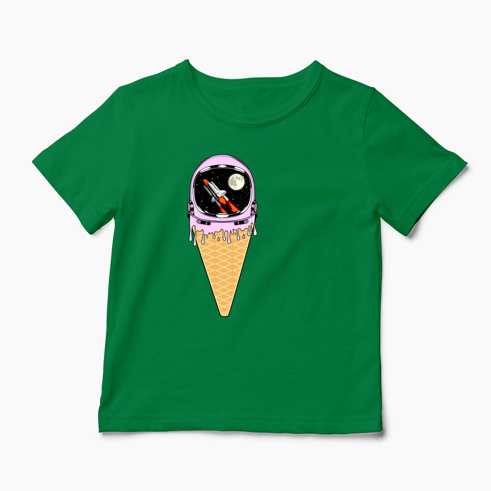 Tricou Înghețată Astronaut - Copii-Verde
