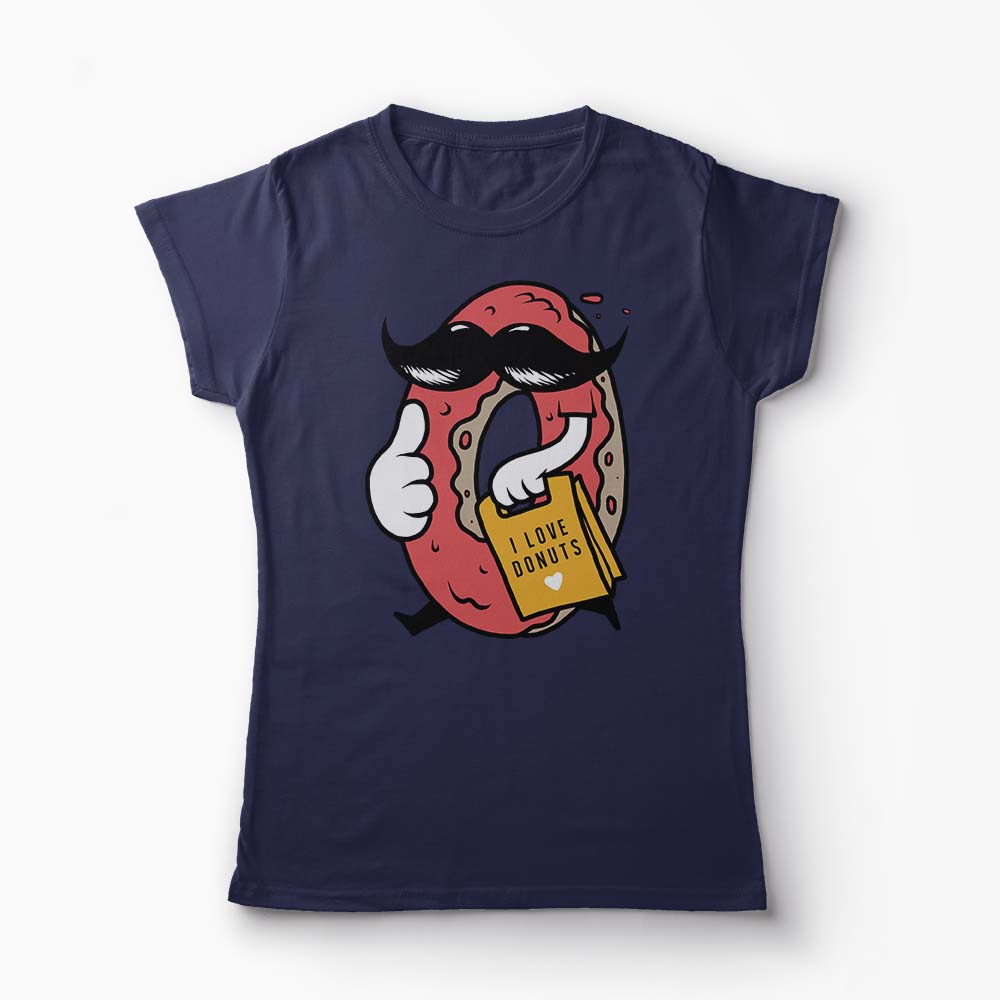 Tricou Iubesc Donut-urile - Femei-Bleumarin