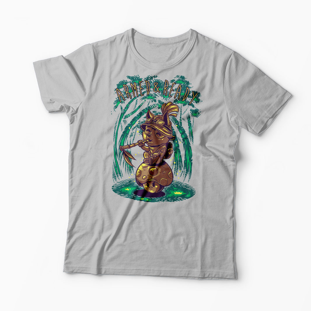 Tricou League of Legends - Armed and Ready - Bărbați-Gri