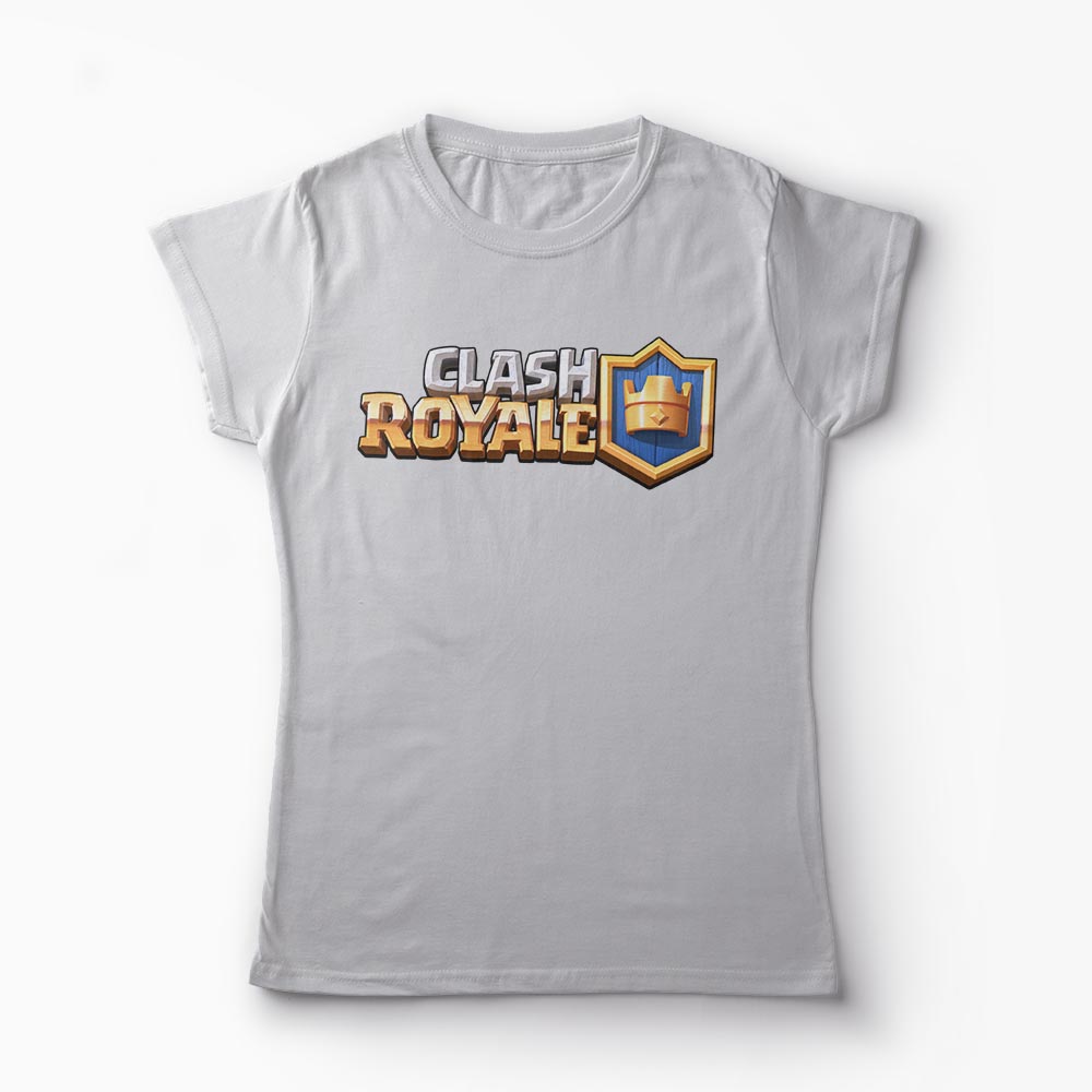 Tricou Logo Clash Royale - Femei-Gri