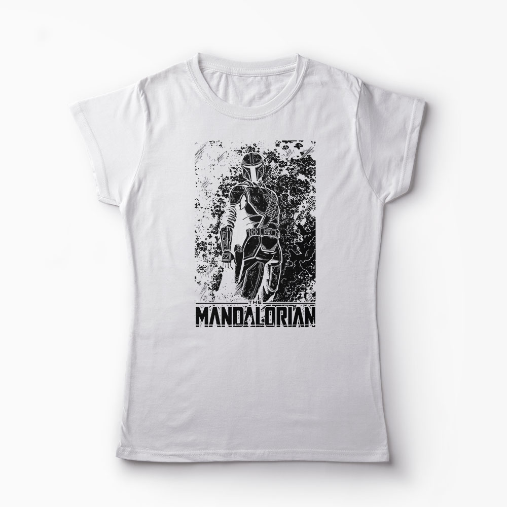 Tricou Mandalorian - Star Wars - Femei-Alb