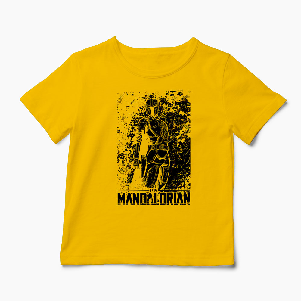 Tricou Mandalorian - Star Wars - Copii-Galben