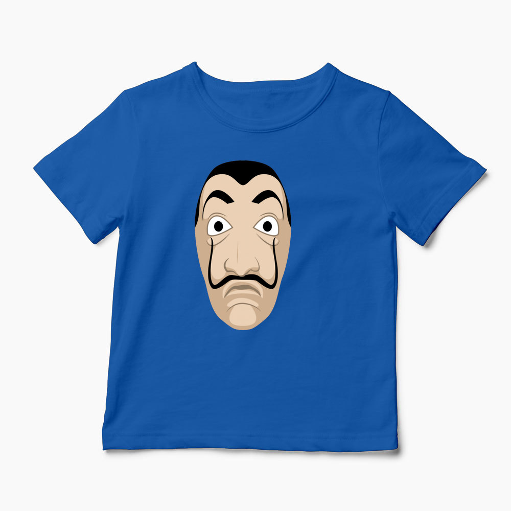 Tricou Mască Dali - Casa de Papel - Copii-Albastru Regal