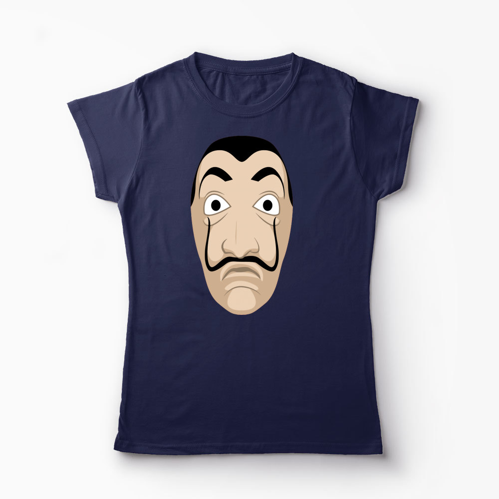 Tricou Mască Dali - Casa de Papel - Femei-Bleumarin