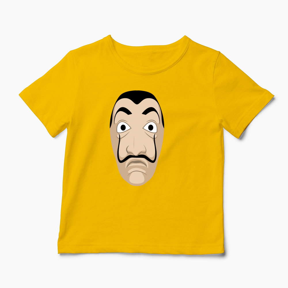 Tricou Mască Dali - Casa de Papel - Copii-Galben