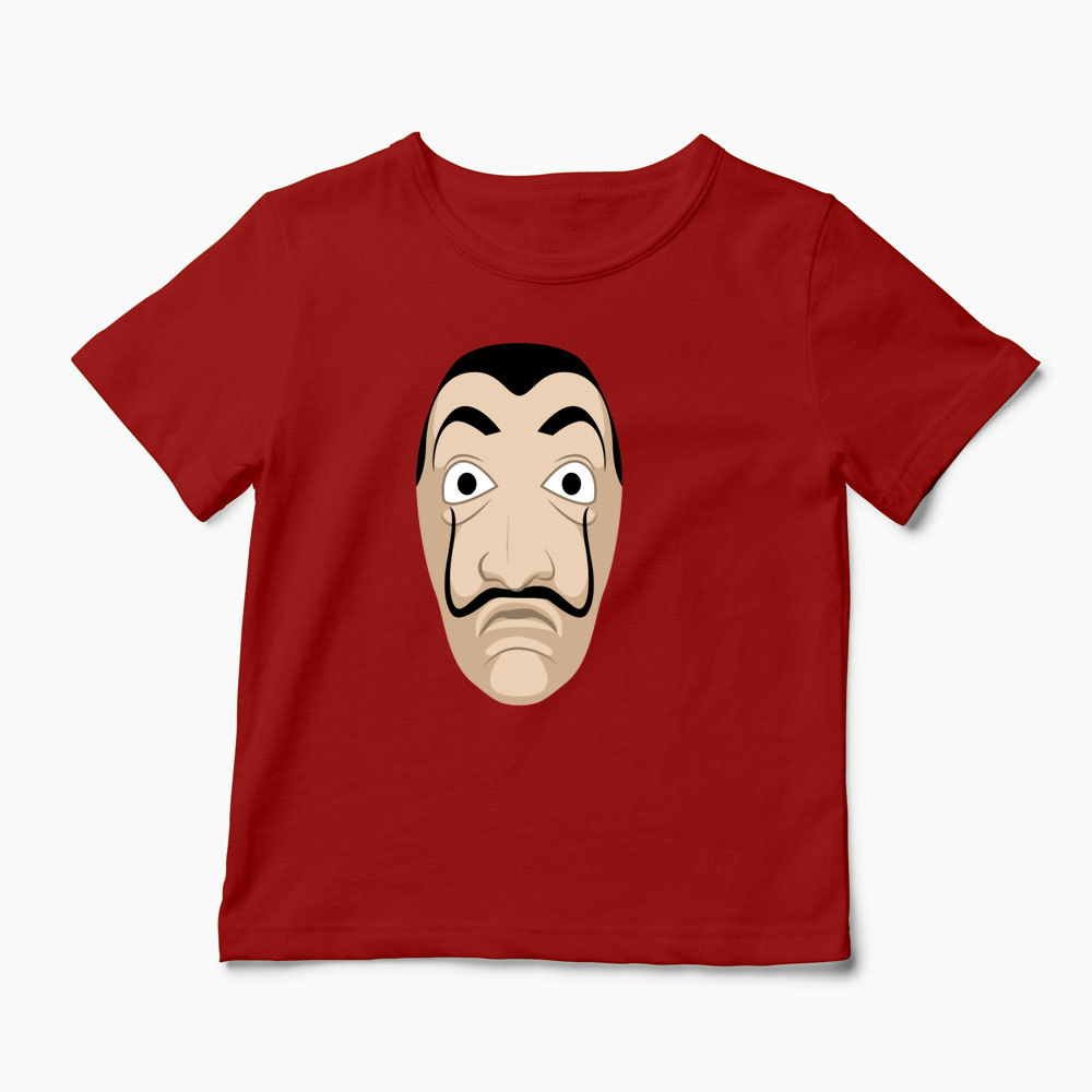 Tricou Mască Dali - Casa de Papel - Copii-Roșu