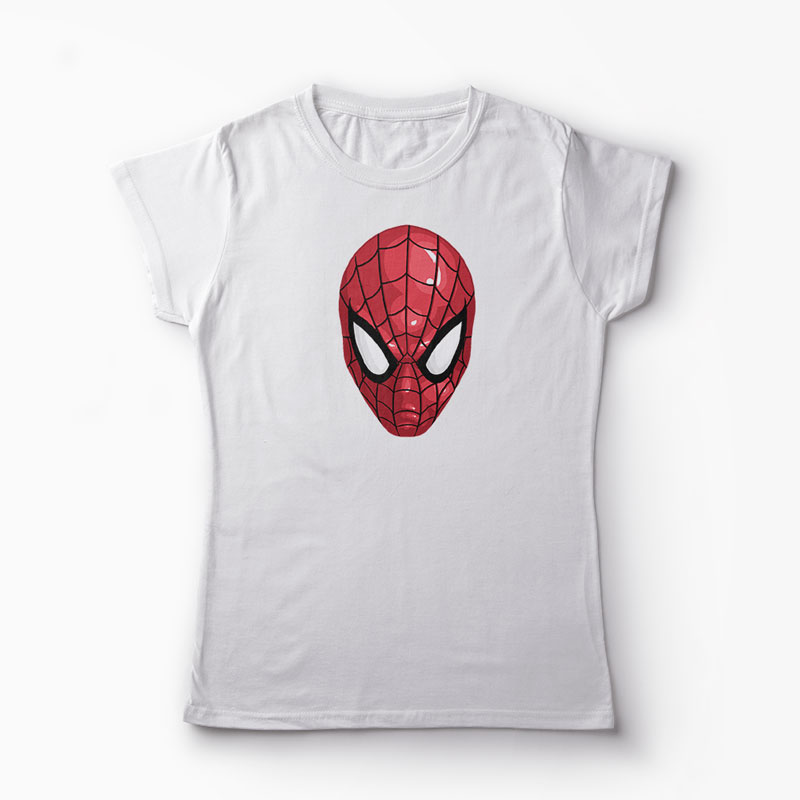 Tricou Mască Spiderman - Femei-Alb
