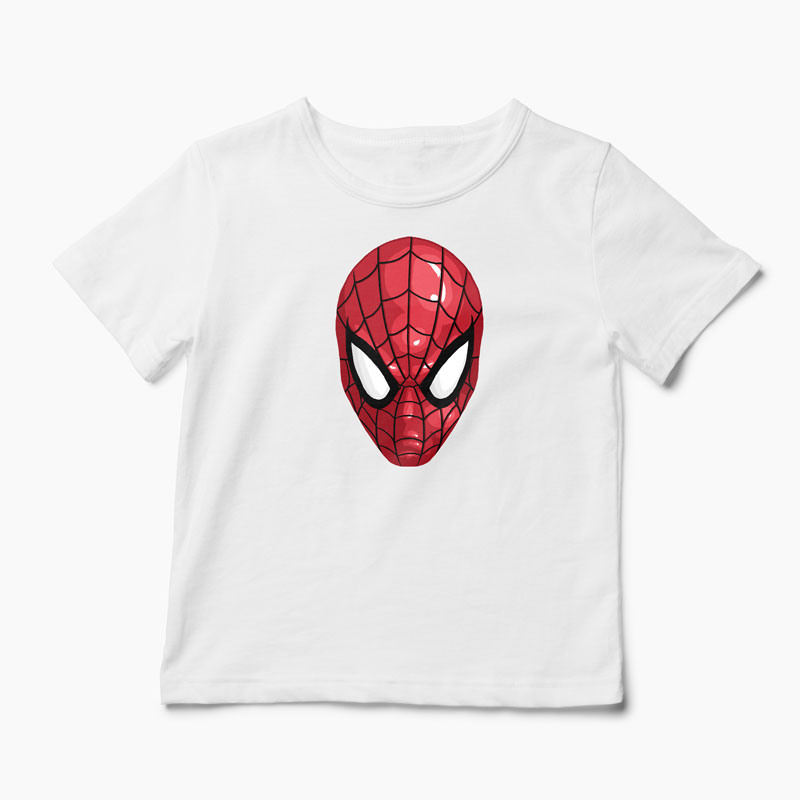 Tricou Mască Spiderman - Copii-Alb
