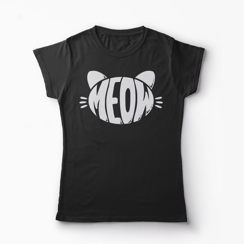 Tricou Meow  - Femei-Negru