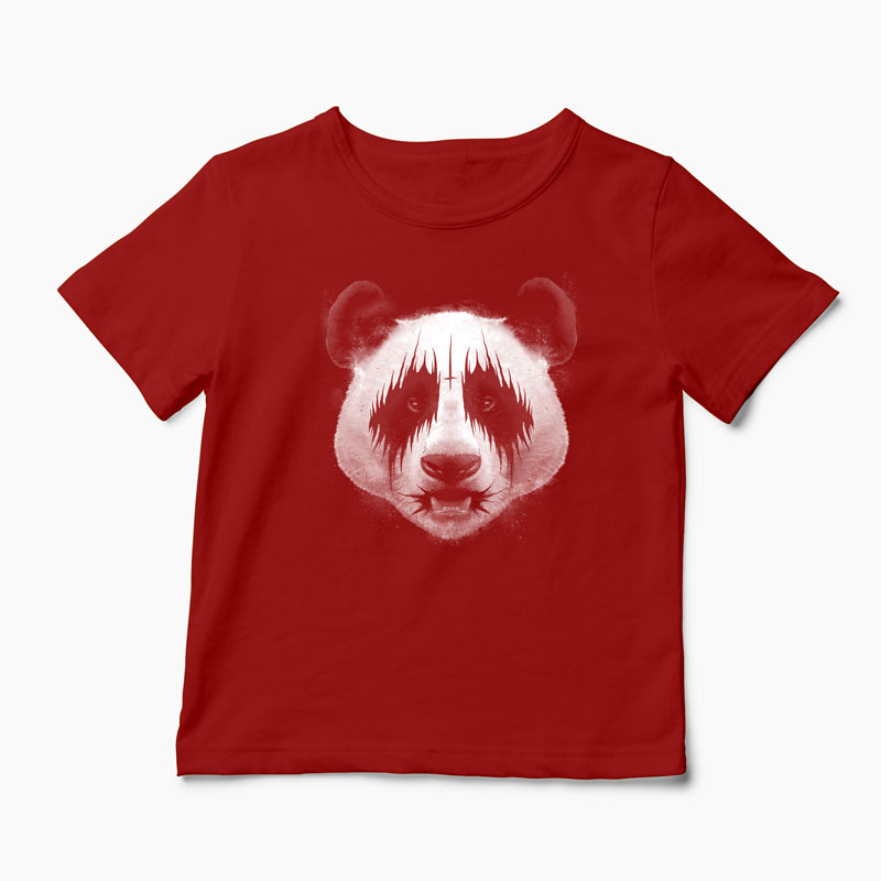 Tricou Metal Panda - Copii-Roșu