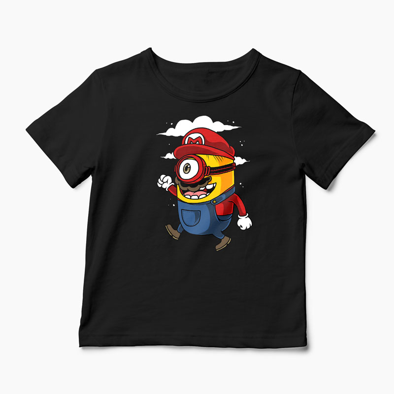 Tricou Minion Super Mario Bros - Copii-Negru