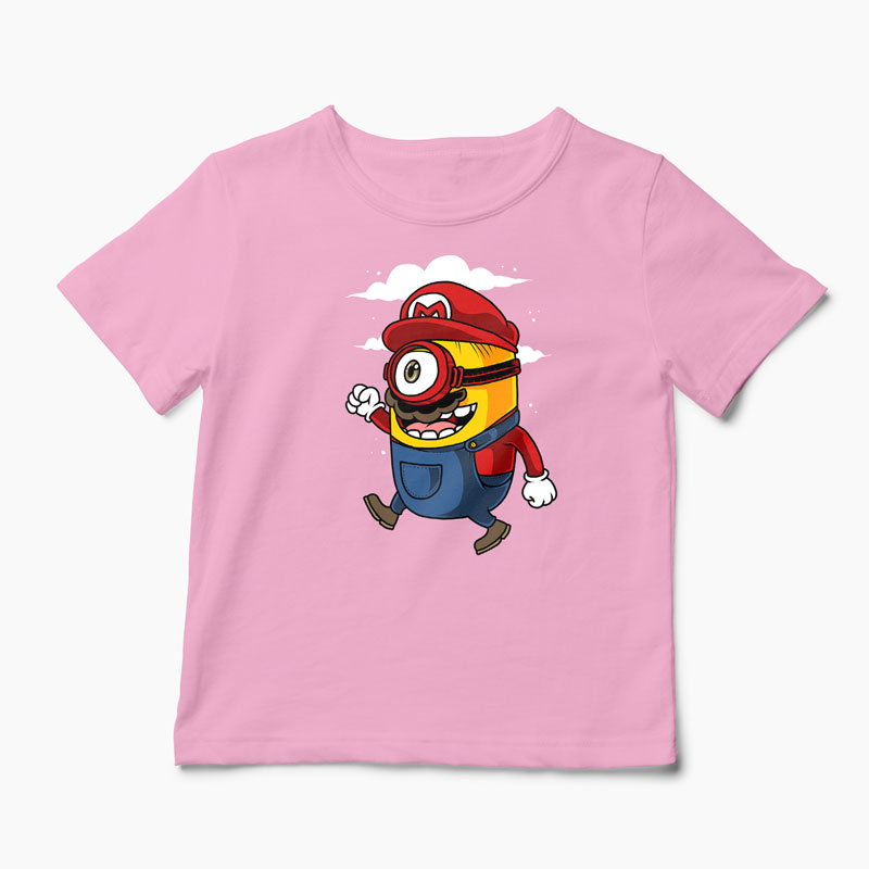 Tricou Minion Super Mario Bros - Copii-Roz