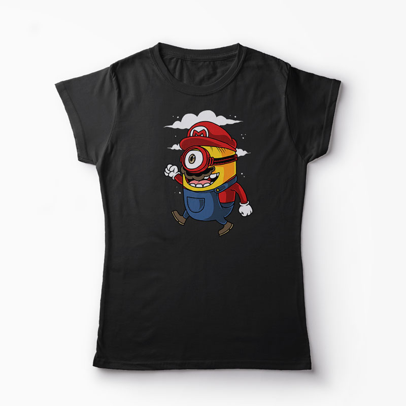 Tricou Minion Super Mario Bros - Femei-Negru