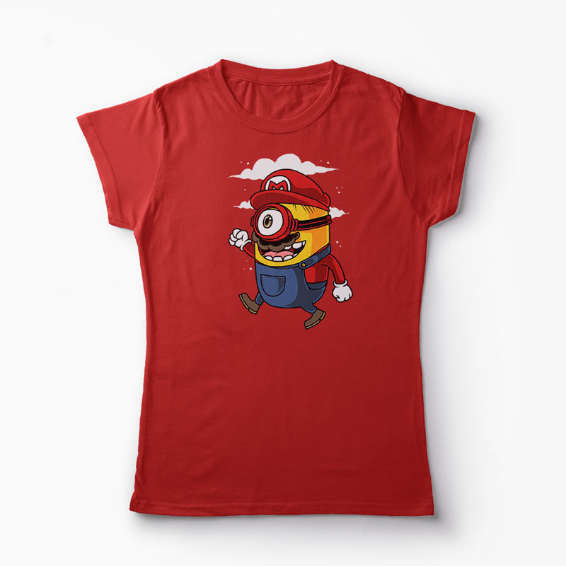 Tricou Minion Super Mario Bros - Femei-Roșu