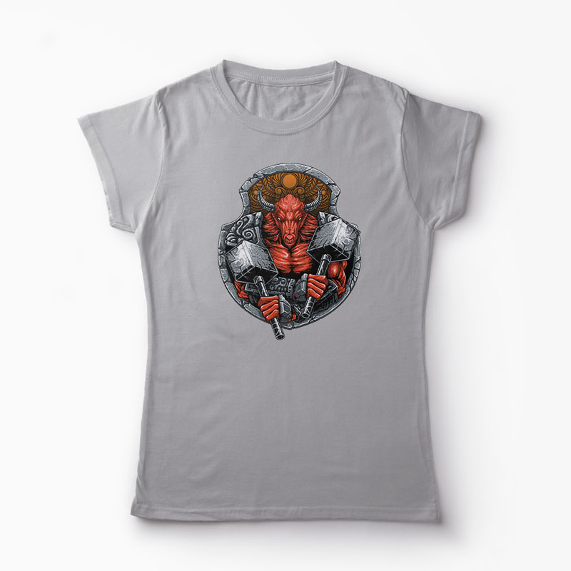 Tricou Minotaur - Femei-Gri