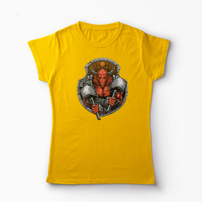 Tricou Minotaur - Femei-Galben