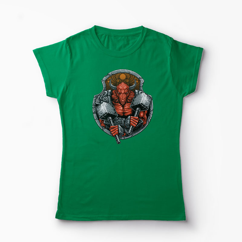 Tricou Minotaur - Femei-Verde