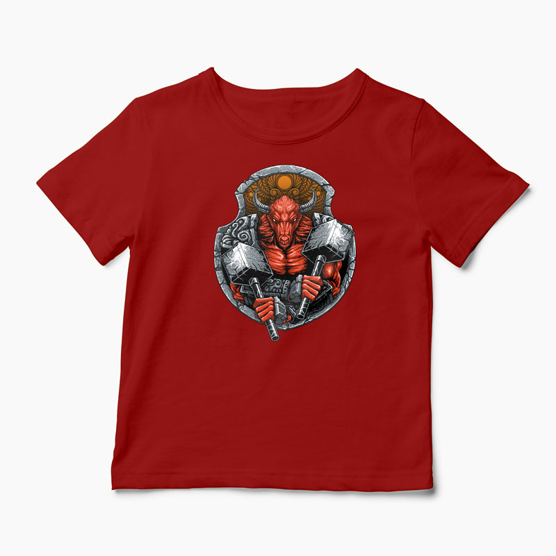 Tricou Minotaur - Copii-Roșu