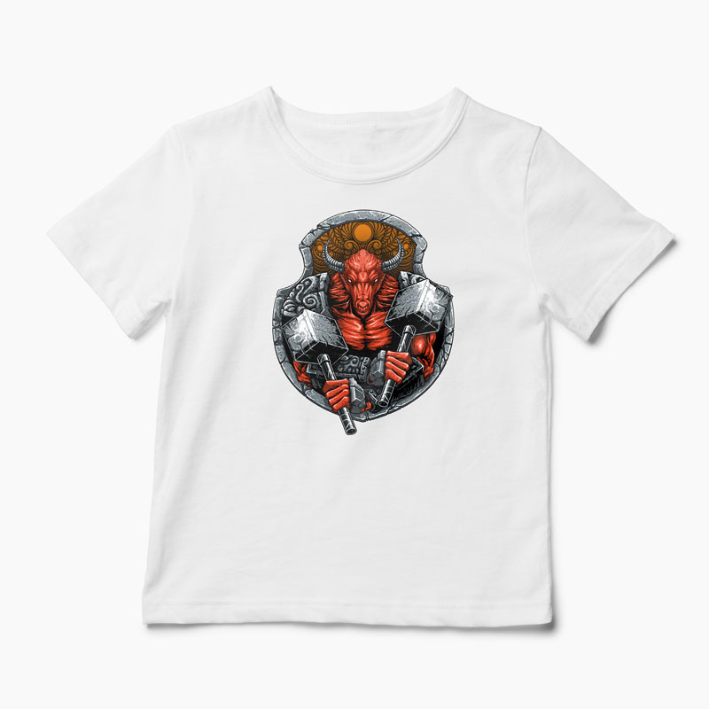 Tricou Minotaur - Copii-Alb