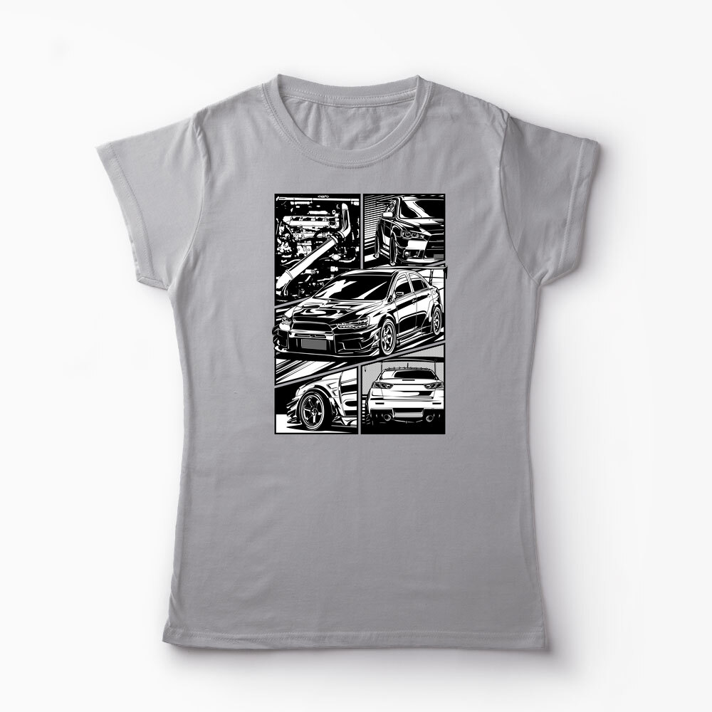 Tricou Mitsubishi Lancer Evo X - Femei-Gri