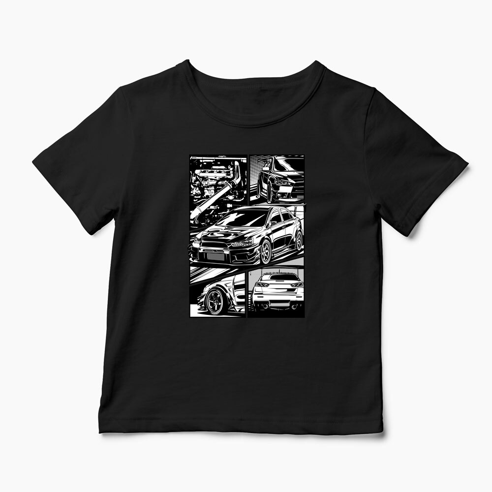 Tricou Mitsubishi Lancer Evo X - Copii-Negru