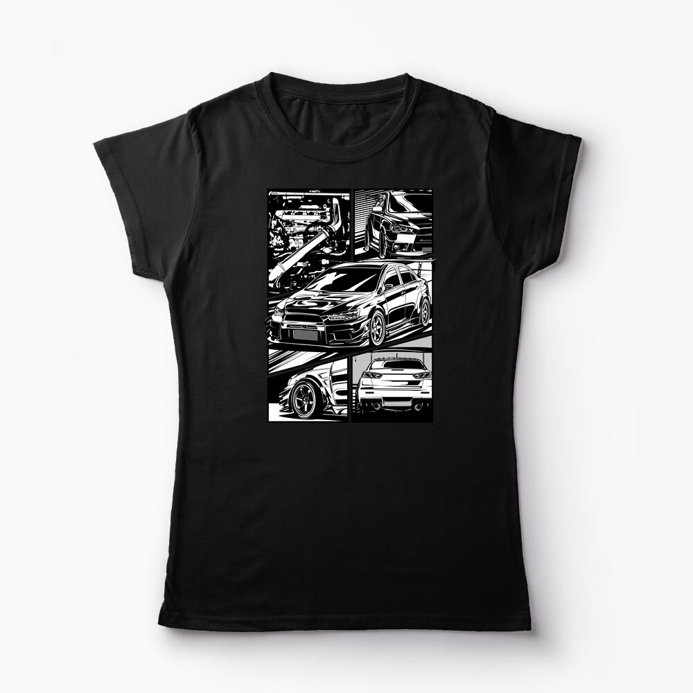 Tricou Mitsubishi Lancer Evo X - Femei-Negru