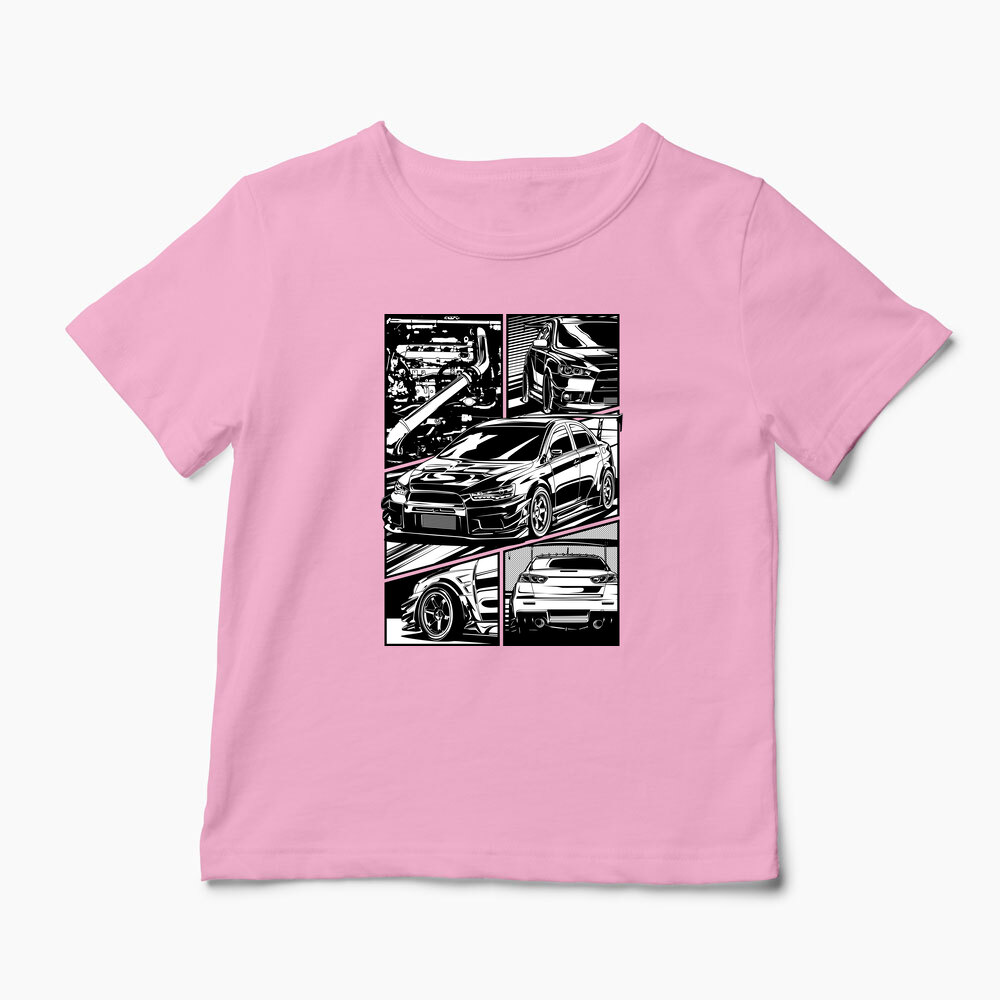 Tricou Mitsubishi Lancer Evo X - Copii-Roz