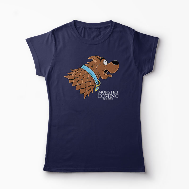 Tricou Monster Is Coming - Femei-Bleumarin