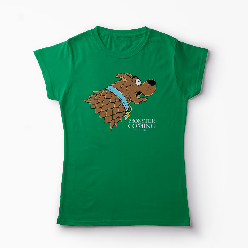 Tricou Monster Is Coming - Femei-Verde
