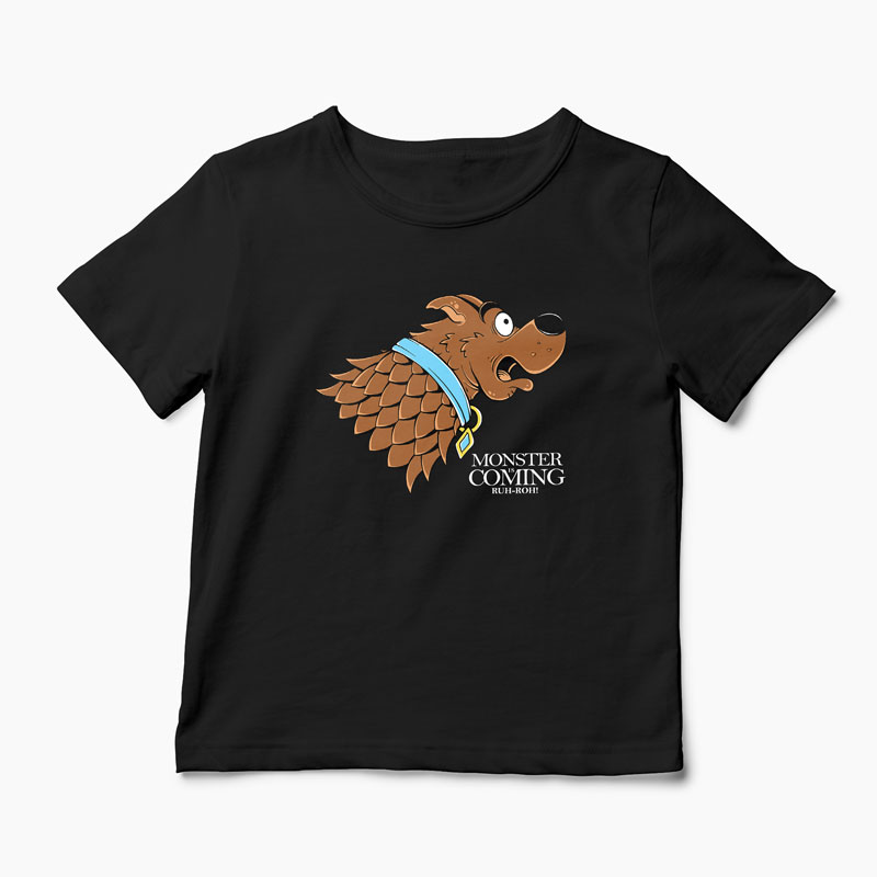 Tricou Monster Is Coming - Copii-Negru