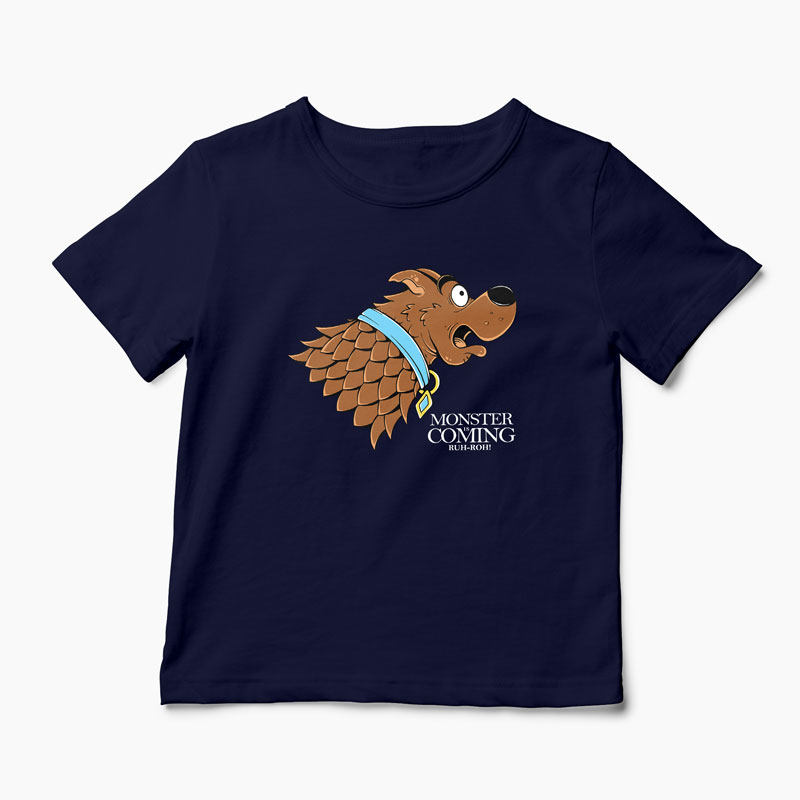 Tricou Monster Is Coming - Copii-Bleumarin