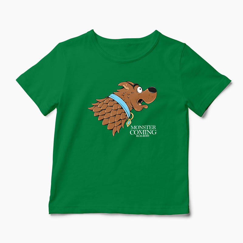 Tricou Monster Is Coming - Copii-Verde