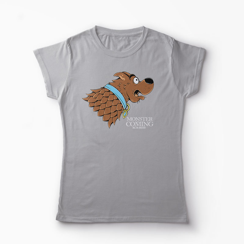 Tricou Monster Is Coming - Femei-Gri