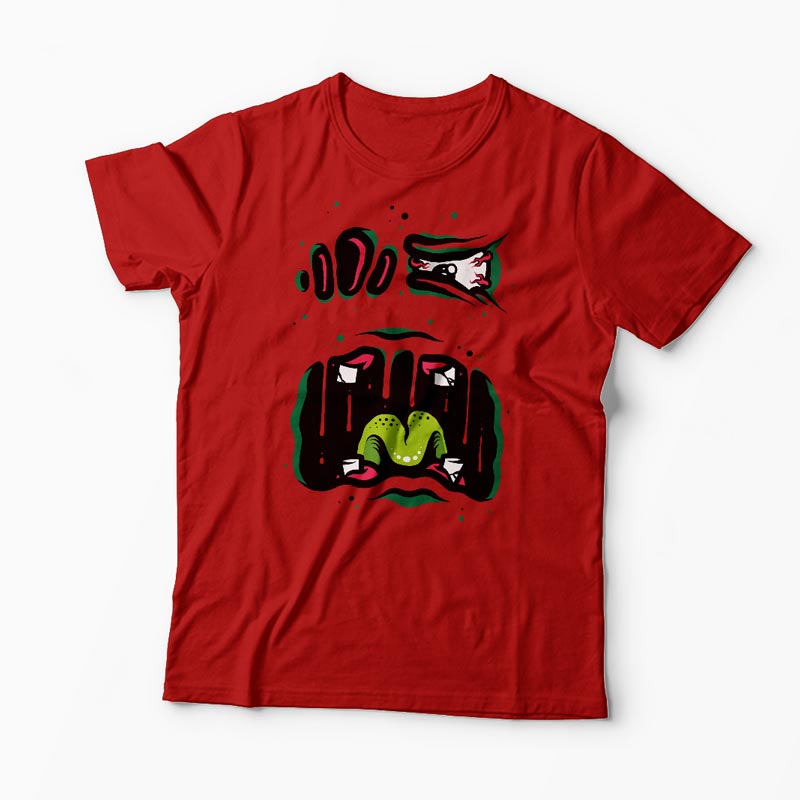 Tricou Monstru - Bărbați-Roșu