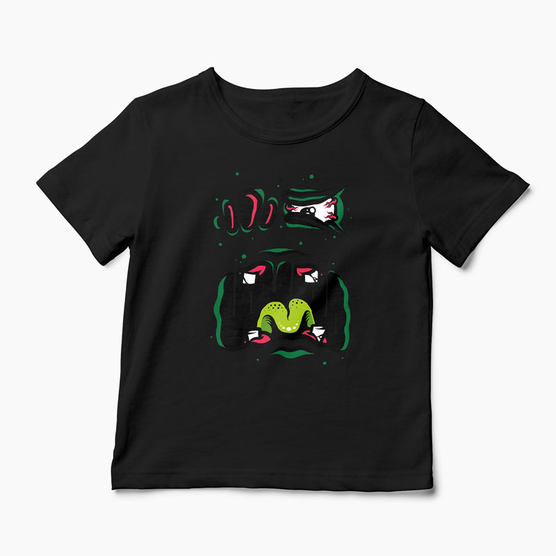 Tricou Monstru - Copii-Negru