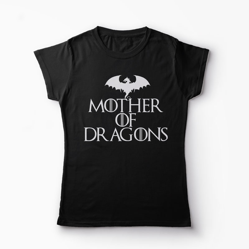 Tricou Mother of Dragons - Femei-Negru