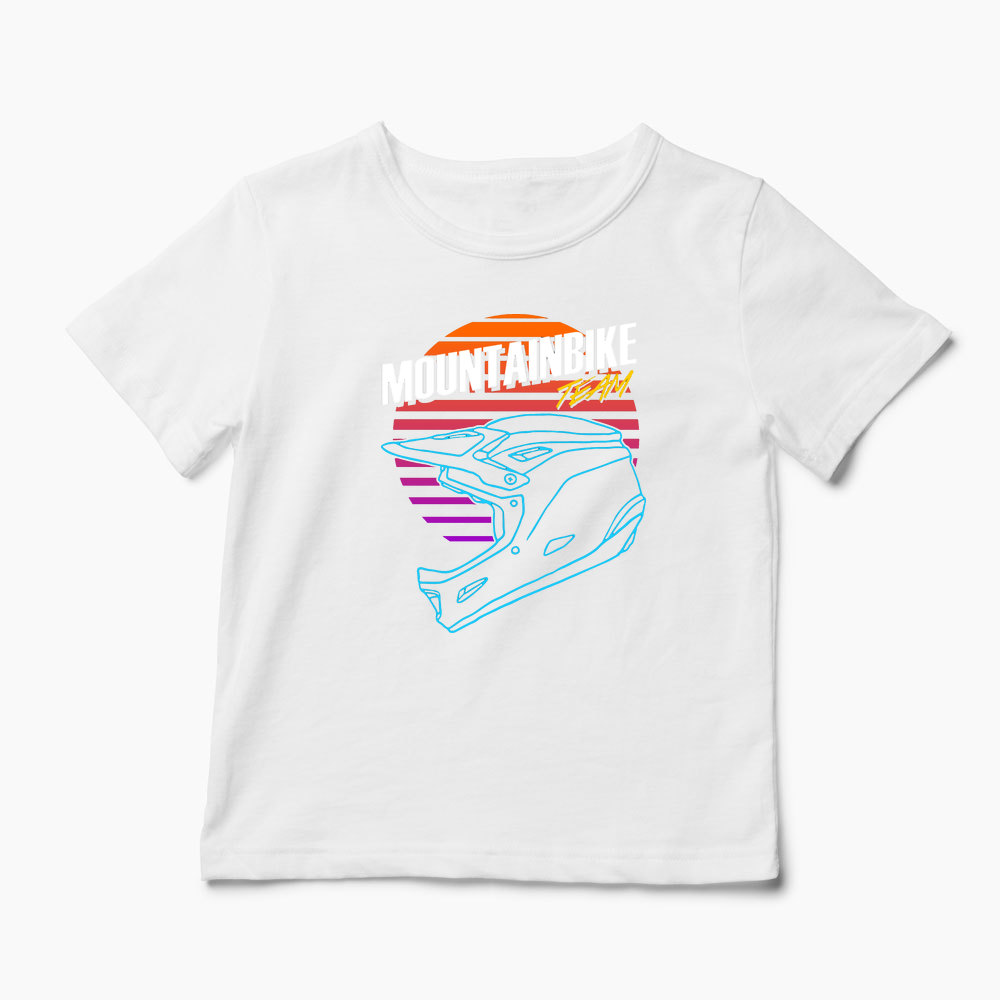 Tricou Mountain Bike Downhill - Copii-Alb