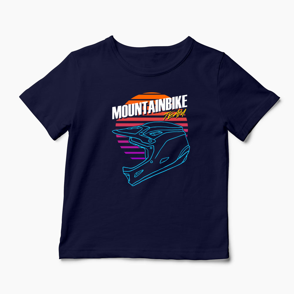 Tricou Mountain Bike Downhill - Copii-Bleumarin