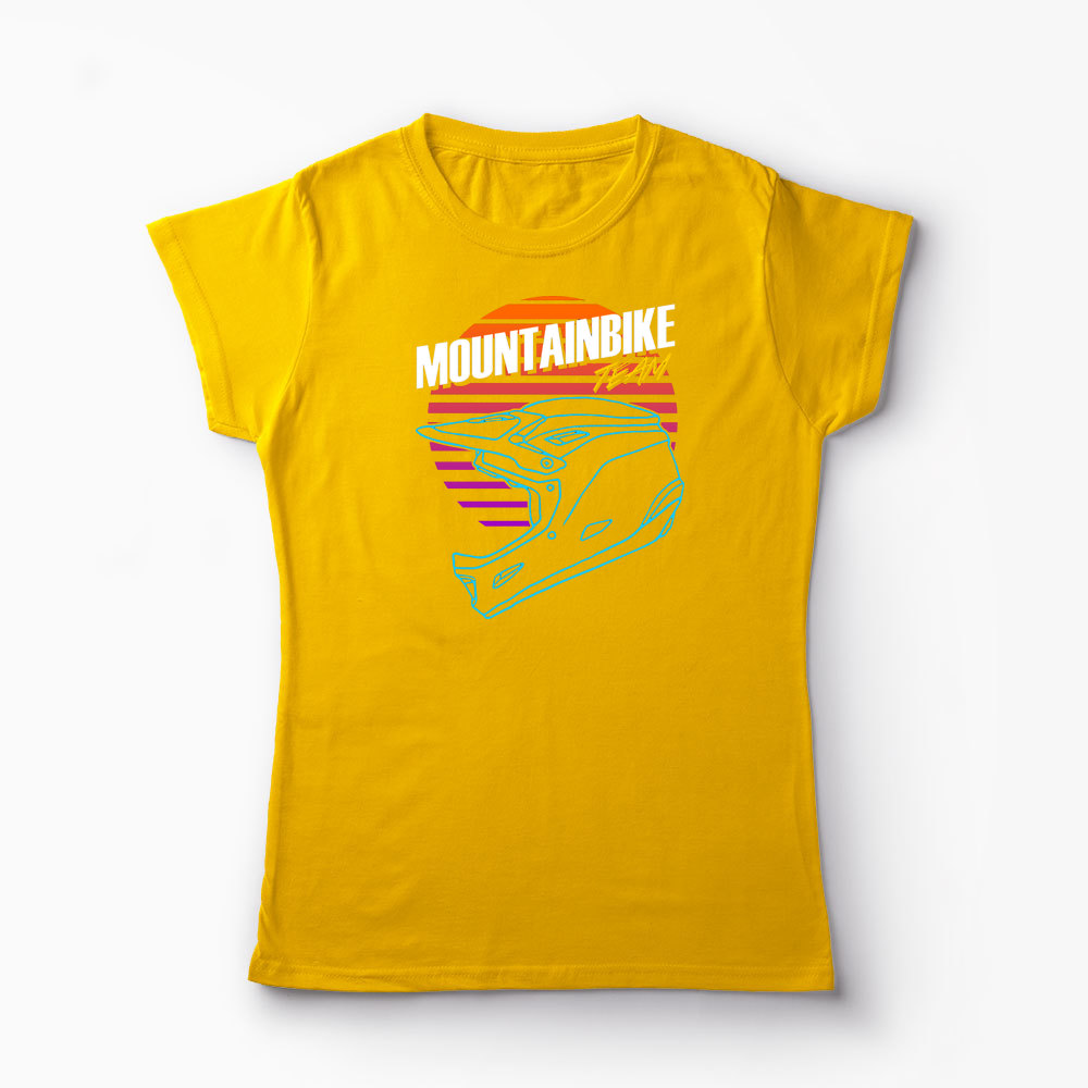 Tricou Mountain Bike Downhill - Femei-Galben