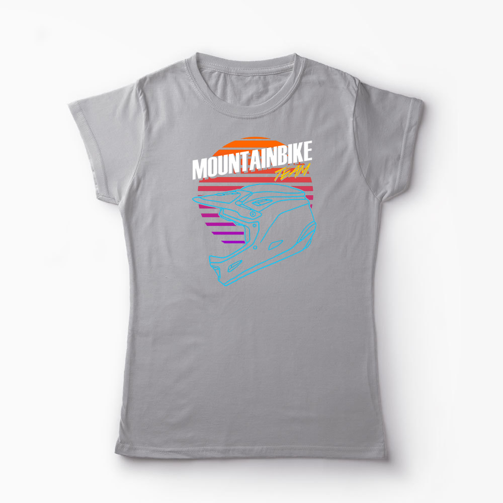 Tricou Mountain Bike Downhill - Femei-Gri