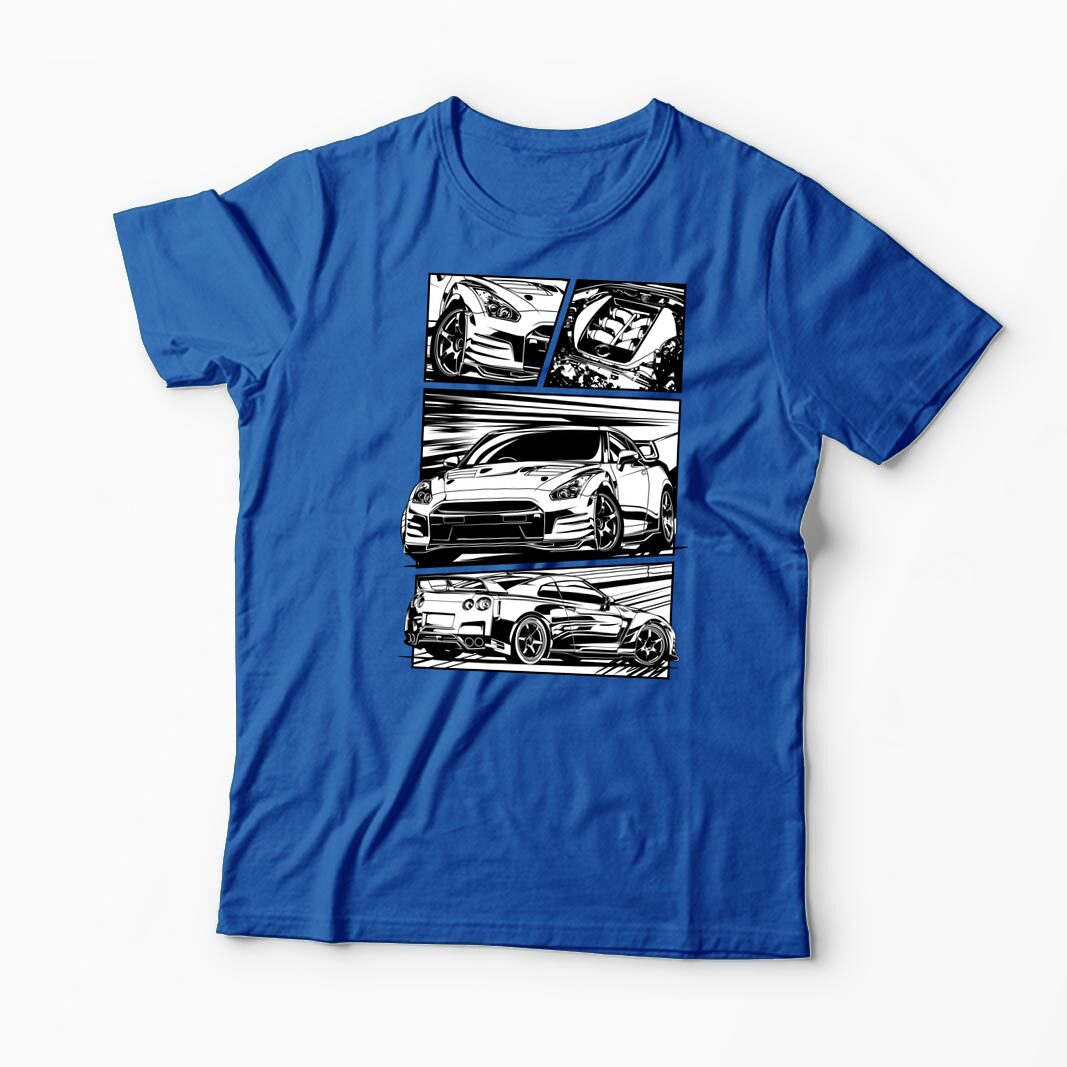 Tricou Nissan GTR R35 - Bărbați-Albastru Regal