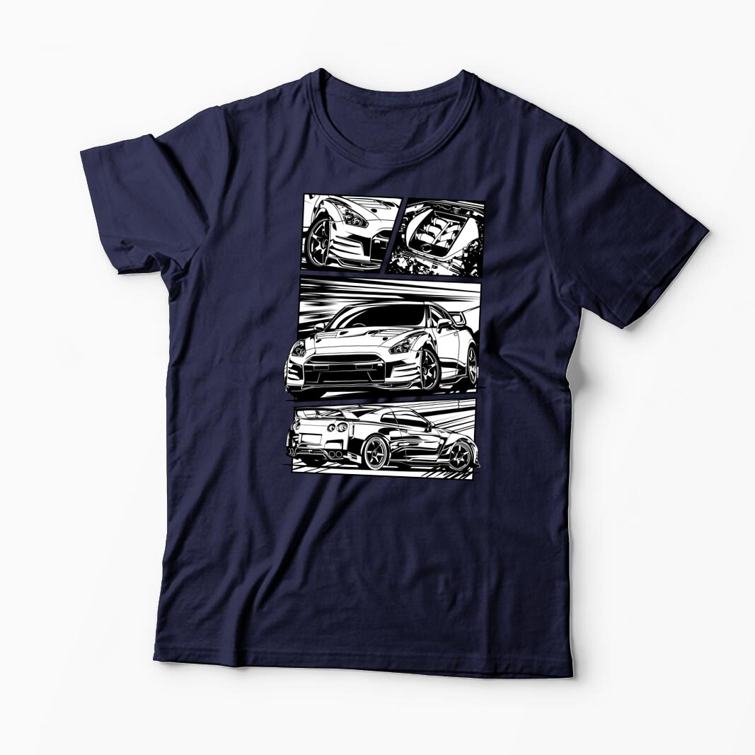 Tricou Nissan GTR R35 - Bărbați-Bleumarin