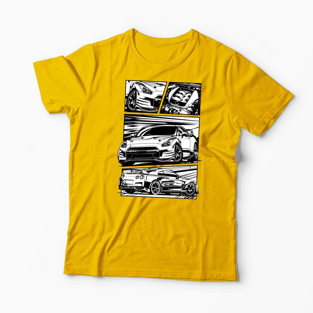 Tricou Nissan GTR R35 - Bărbați-Galben
