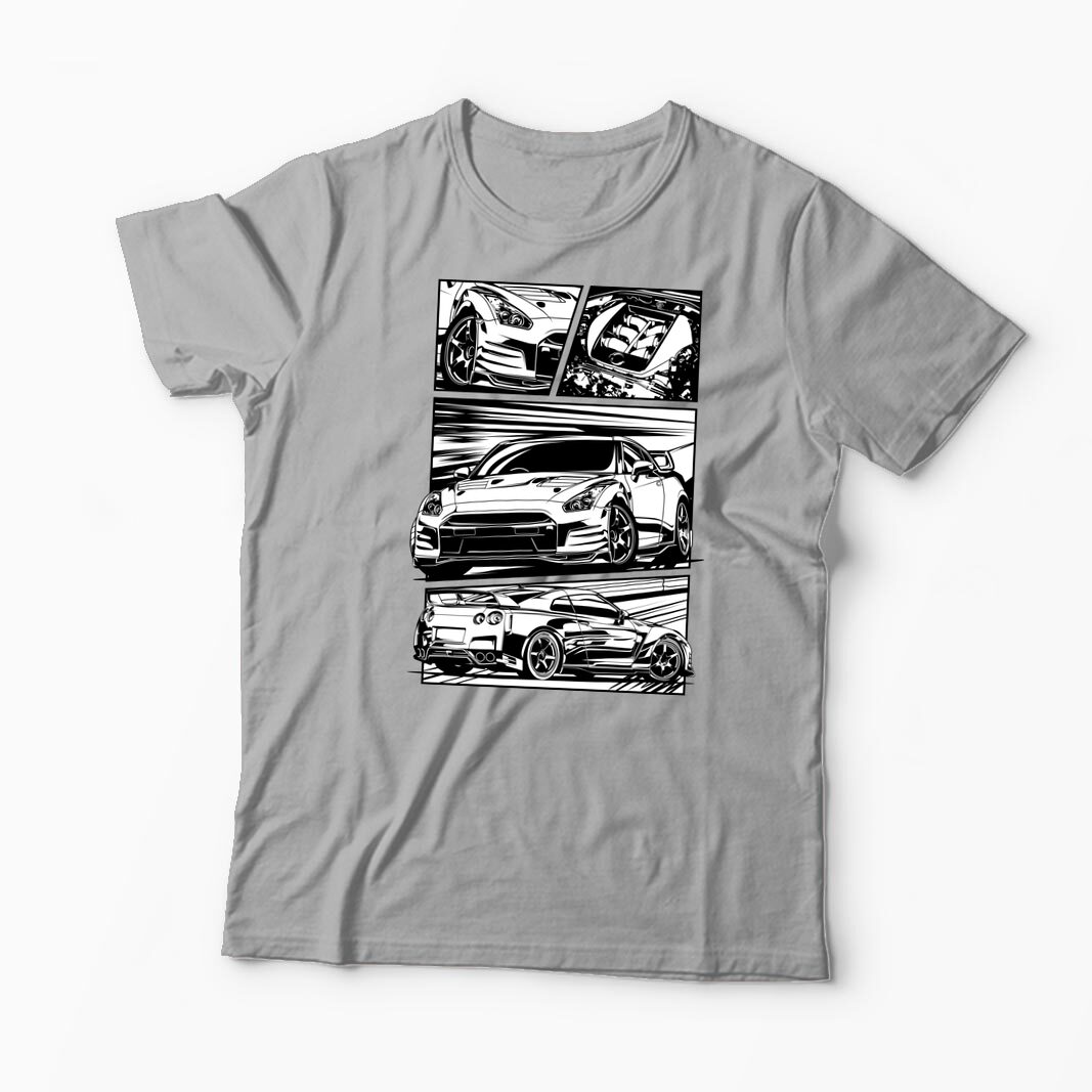 Tricou Nissan GTR R35 - Bărbați-Gri
