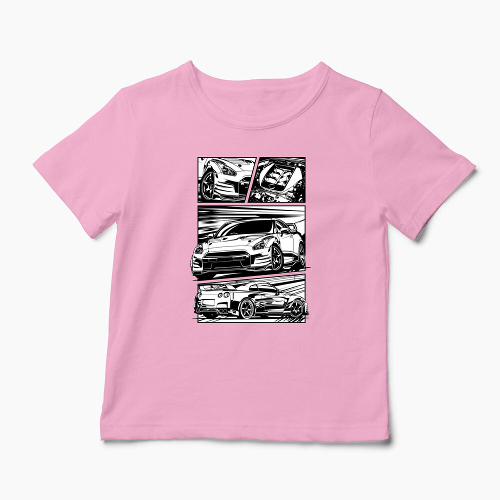 Tricou Nissan GTR R35 - Copii-Roz